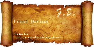 Fresz Dorina névjegykártya