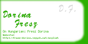 dorina fresz business card